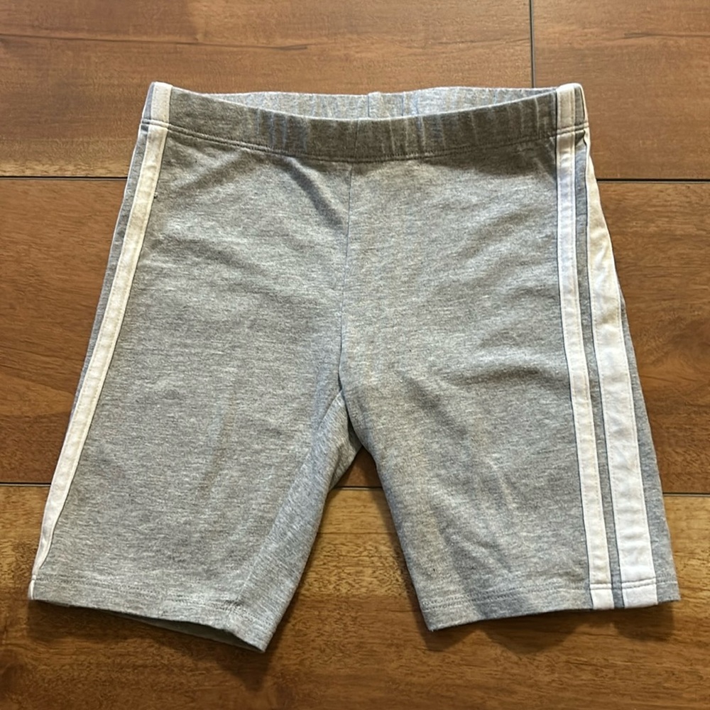 Grey with white stripes cotton bike shorts
